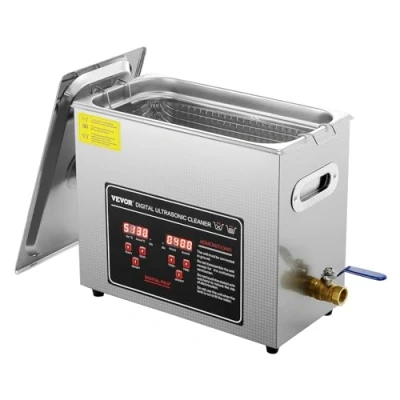 Abbildung von VEVOR Ultraschallreiniger Ultraschall Edelstahl Reinigungsgerät 349 W, 6 L Ultraschallreinigungsgerät mit Digitaler Anzeige 0 30 Min, Reinigung für Schmuck, Brillen, Uhren usw.