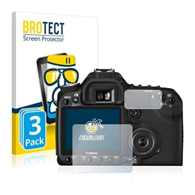 Abbildung von BROTECT Schutzglas für Canon EOS 50D (3 Stück) Schutzfolie Panzer Folie Glas [Extrem Kratzfest 9H, Anti Fingerprint, Ultra Transparent]