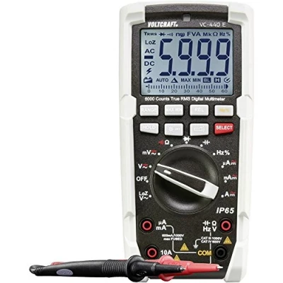 Abbildung von VOLTCRAFT VC 440 E Hand Multimeter digital Strahlwassergeschützt (IP65) CAT III 1000 V, IV 600 V Anzeige (Counts):