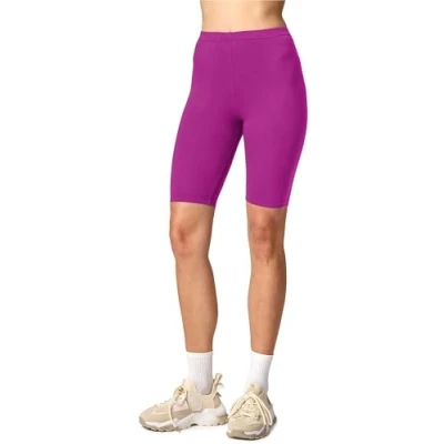 Abbildung von Merry Style Damen Sport Leggings kurz Sportleggings Radlerhose Sporthose aus Viskose MS10 145 (Fuchsie, S)