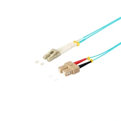 Abbildung von S/CONN maximum connectivity Duplex Patchkabel LC/SC 50/125µ OM3 aqua 10m