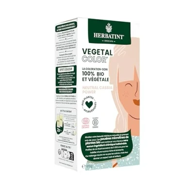 Abbildung von Herbatint Vegetal Color pflanzliche Haarfarbe, 100% natürlich und biologisch, Neutral Cassia Power Henna, neutral, 100 g
