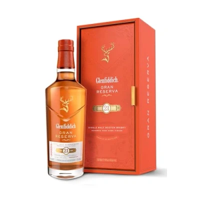 Abbildung von Glenfiddich Single Malt Scotch Whisky Reserva 21 Jahre mit Geschenkverpackung, 70cl besondere Variante des meistverkauften der Welt
