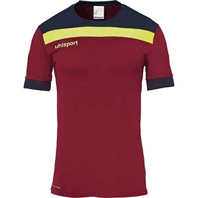 Abbildung von uhlsport Herren Offense 23 Trikot, Bordeaux/Marine/Fluo gelb, S