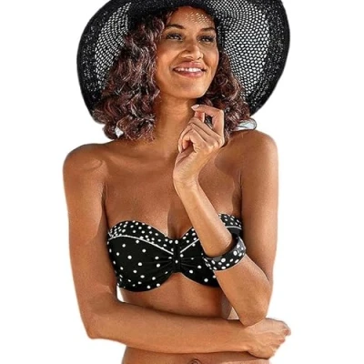 Abbildung von LASCANA Bügel Bandeau Bikini Top &quot;Leona&quot;, mit Pünktchenprint