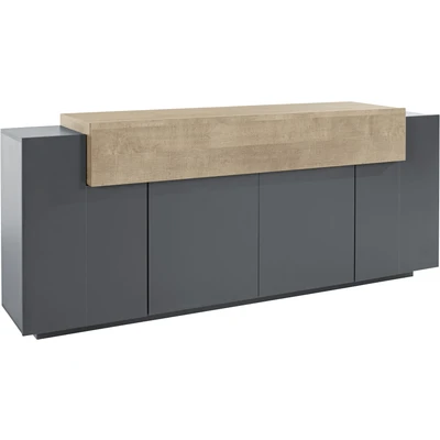 Abbildung von INOSIGN Sideboard &quot;Coro, Kommode, Schrank, Kredenz, grifflos mit Einlegeböden&quot;, 1 klappe,4 Türen, Doppeltiefe, B/T/H 200x45x85,6cm