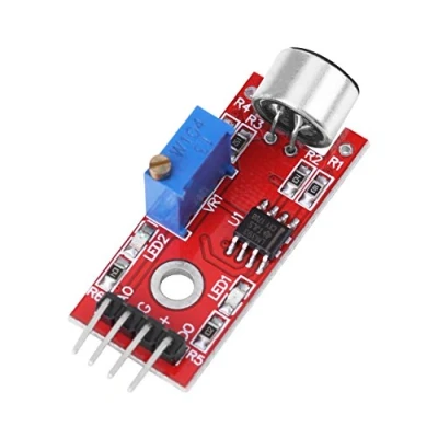 Abbildung von Akozon Mikrofon Modul, Hohe Empfindlichkeit o Verstärker modul Ausgang 20dB Gain Low Noise DC 3,3 V/5 V Sound Sensor Sprachsensor