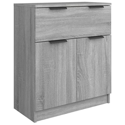 Abbildung von vidaXL Sideboard Kommode Anrichte Schrank Beistellschrank Mehrzweckschrank Standschrank Wohnzimmer Flur Grau Sonoma 60x30x70cm Holzwerkstoff