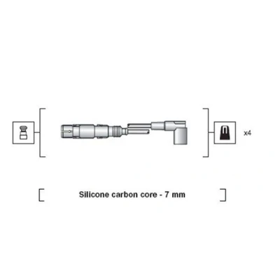 Abbildung von MAGNETI MARELLI 941318111163 Zündkabelsatz VOLKSWAGEN: Golf 4 Schrägheck, Variant, 5 SKODA: Octavia 2 Combi, 1 Combi