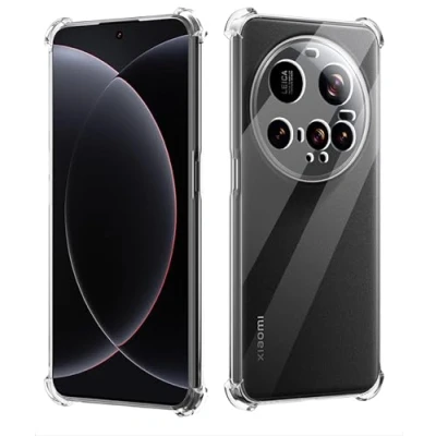 Abbildung von GIOPUEY Clear Hülle Kompatibel mit Xiaomi 15 Ultra, Ultra Dünn TPU Case, Luftpolsterschutz, [Nicht Leicht zu Vergilben] Stoßfest Transparent