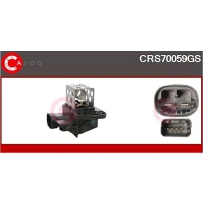 Abbildung von CASCO CRS70059GS Vorwiderstand, Elektromotor Kühlerlüfter CITROËN: C4 Picasso 1, C1 II, I Schrägheck, PEUGEOT: 308 SW 2, II Schrägheck
