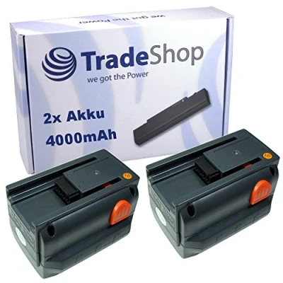 Abbildung von 2X Trade Shop Li Ion Akku 18V / 4000mAh kompatibel mit Husqvarna S 561 82, 8839, 5IMR19/66 Rasenmäher