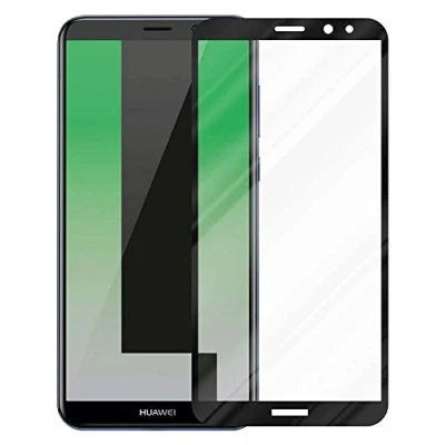 Abbildung von Cadorabo Vollbild Panzer Folie kompatibel mit Huawei MATE 10 LITE in TRANSPARENT SCHWARZ Gehärtetes Display Schutzglas 9H Härte 3D Touch (RETAIL PACKAGING)