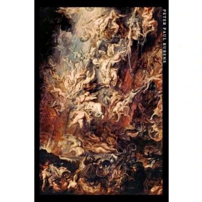 Abbildung von Peter Paul Rubens: der Höllensturz Verdammten. Einzigartiges Notizbuch für Kunstliebhaber