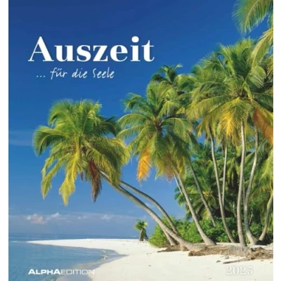 Abbildung von Alpha Edition Auszeit für die Seele 2025 Postkartenkalender, 16x17cm, Kalender mit Postkarten zum Heraustrennen, Monatsübersicht, Aufstellen oder Aufhängen und internationales Kalendarium