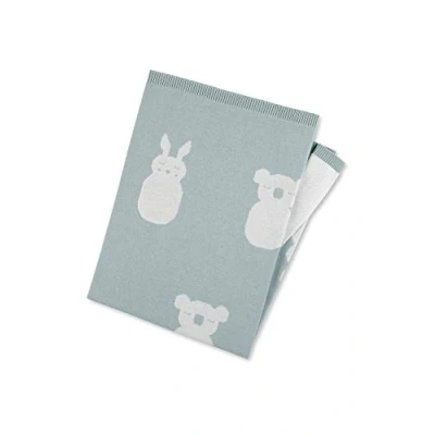 Abbildung von Sterntaler Stay true to nature Strick Schmusedecke, Motiv Hase Kinni und Koala Kalla, Alter: Für Babys ab der Geburt, 100 x 75 cm, Hellblau