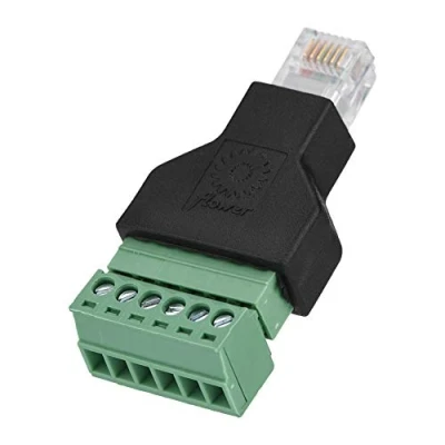 Abbildung von Goshyda RJ12 Schraubklemme, Ethernet Anschluss 6P6C Stecker auf 6 polige Schraubklemmen Adapteranschluss