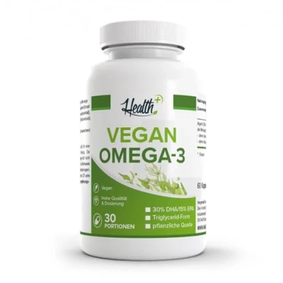 Abbildung von Health+ Algen Öl Kapseln veganes Omega 3, 60