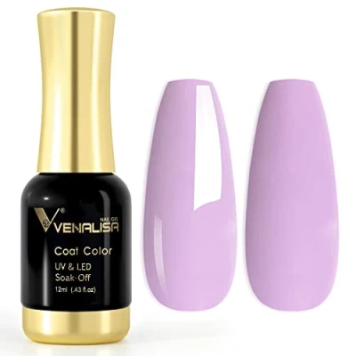 Abbildung von VENALISA UV Nagellack Gellack Lila farben,Gel Nail Polish Soak Off Nägel Farbgel Kit purple Gel für Nageldesign Maniküre 12ml