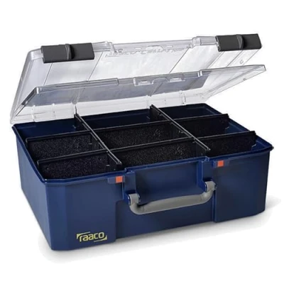 Abbildung von raaco CarryLite 150 9 DL, Blau, Polycarbonat (PC), Polypropylen (PP), 413 mm, 330 148 2,14 kg