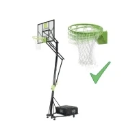 Abbildung von EXIT Galaxy versetzbarer Basketballkorb auf Rädern mit Dunkring grün/schwarz