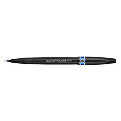 Abbildung von Pentel SESF30C CX Brush Sign Pen Artist Pinselstift mit extra feiner Pinsel Spitze, 1 Stück blau