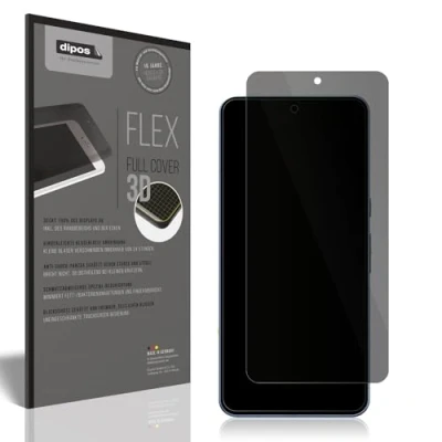 Abbildung von dipos Flex Privacy Blickschutz Schutzfolie matt passend für Google Pixel 8, 100% Displayabdeckung, Fingerprint Kompatibel, case Friendly, Full Cover, Anti spy Sichtschutz Filter 2way