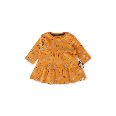 Abbildung von sigikid Magic OWL Jerseykleid für Kinder, Größe: 80, Ockerorange