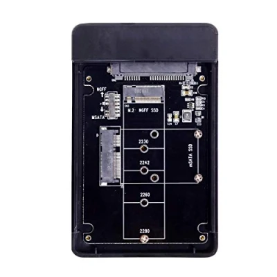 Abbildung von Xiwai Combo M.2 NGFF B Key &amp; mSATA SSD auf USB Typ C Konverter Gehäuse mit Schalter