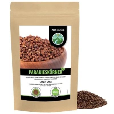Abbildung von Meleguetapfeffer (200g), Paradieskörner, Guineapfeffer aus kontrolliertem Anbau, Melegueta Pfeffer laborgeprüft, 100% rein und naturbelassen