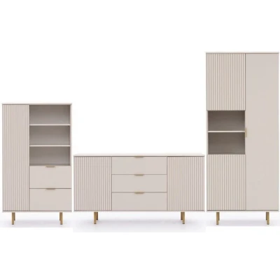 Abbildung von Marmex Möbel Regal Set NUBIA 09 Wohnzimmer Kommode Standregal, (3 St)