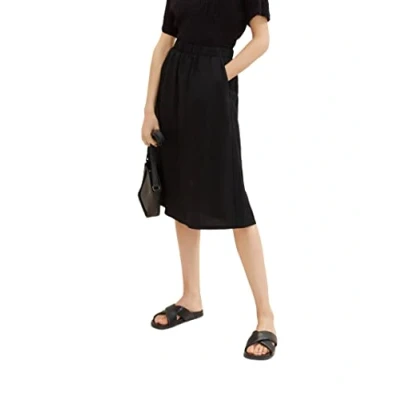 Abbildung von TOM Tailor Skirt MIDI Alinienrock, Damen, Größe: 36, Deep black