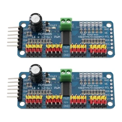 Abbildung von the Lord of Tools PCA9685 16 Kanal 12 Bit PWM Servo Treiberplatine IIC Schnittstelle, kompatibel mit Raspberry Pi Roboter Servomotor Treibermodul, 2 Stück