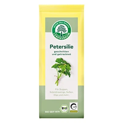 Abbildung von Lebensbaum Petersilie, Bio Gewürz für Suppen, Salatdressings, Sossen und Dips mit frischem Geschmack, gerebelt getrocknet, 15 g