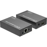 Abbildung von DIGITUS HDMI IP Extender Set, Full HD (1080p/60Hz), 120m Reichweite, Schwarz