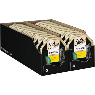 Abbildung von SHEBA Schale Nassfutter für Katzen Finesse Feine Pastete mit Huhn 22 x 85g