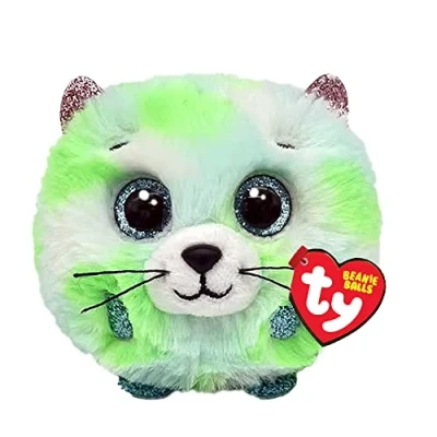 Abbildung von TY Evie Katze Beanie Balls 3&quot; Baby Weiches Plüschtier Sammlerstück Kuscheliger Stoffteddy