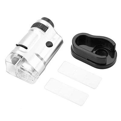 Abbildung von Mini Mikroskop, 20X 40X Zoom LED beleuchtetes Taschenmikroskop, mit Sockel