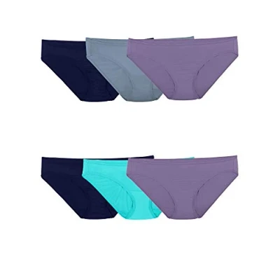 Abbildung von Fruit of the Loom Women&#039;s 6 Pack Microfiber Bikini Panties, Multi,