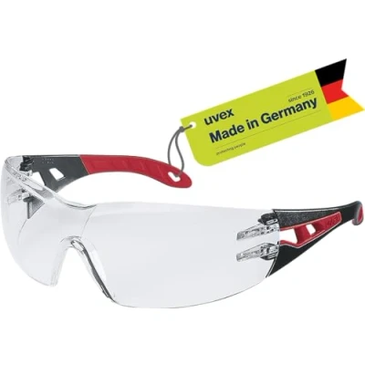 Abbildung von Uvex pheos Schutzbrille Bügelbrille supravision excellence Technologie metallfrei, beschlagfrei &amp; kratzfest one size gelb/schwarz