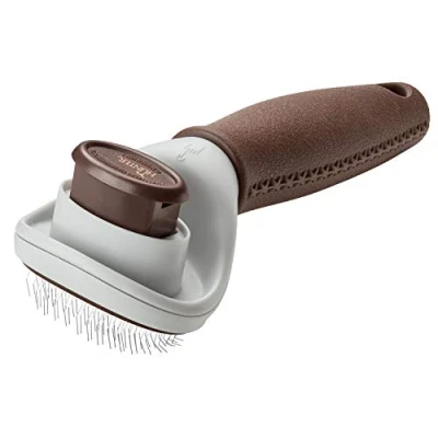 Abbildung von Hunter Tierbedarf Zupfbürste Spa selbstreinigend braun/grau für Hunde