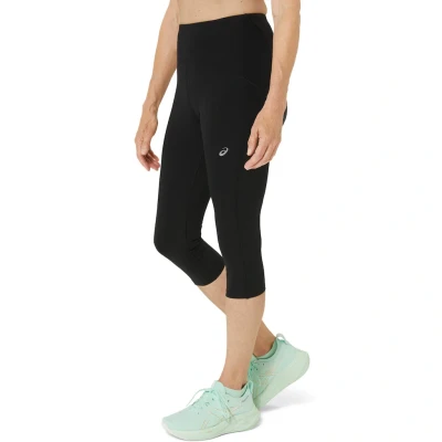Abbildung von Asics ROAD HIGH Waist Capri 3/4 Sporthose, Damen, Größe: Large, Black