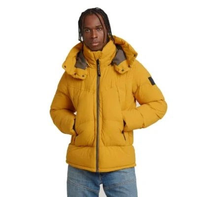 Abbildung von G Star Herren Whistler Padded Hooded Jacke 2.0, Gelb (dk spice D25345 D518 8171), L
