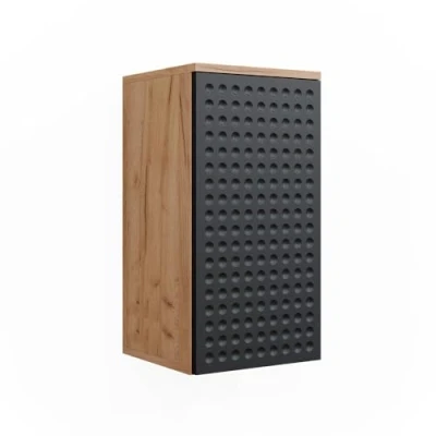 Abbildung von Vicco Hängeschrank Irma, Goldkraft Eiche/Anthrazit, 30 x 59 cm 2 Fächer, Badezimmer