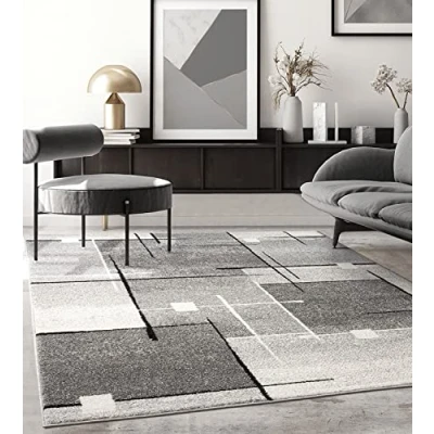 Abbildung von the carpet Teppich &quot;Thales&quot;, rechteckig, moderner dichter Wohnzimmer Konturenschnitt