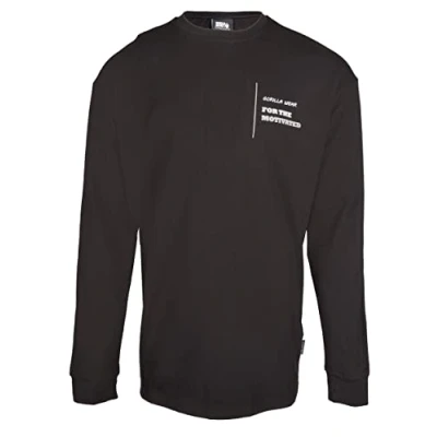 Abbildung von Gorilla Wear Boise Oversized Langarmshirt, Herren, Größe: XXL, Black