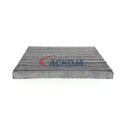 Abbildung von ACKOJA A38 31 0004 Innenraumfilter Partikelfilter, Aktivkohlefilter Aktivkohle, Papier NISSAN: MICRA 3, 4, Note II Hatchback