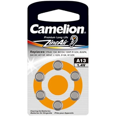 Abbildung von Camelion 3 Pack 6 Knopfzellen Hörgeräte Zink Air A13/ZL13 1,4 V