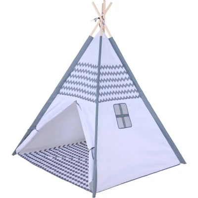 Abbildung von Knorrtoys® Spielzelt Tipi Zickzack mit Zeltstangen aus Holz