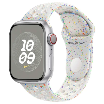 Abbildung von Apple Watch Armband Original Silikon und TPU (weich) Weiß Geeignet für Series 1 9 / SE